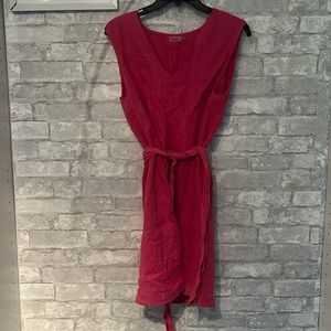 Faherty Pink Linen Dress Sz XS